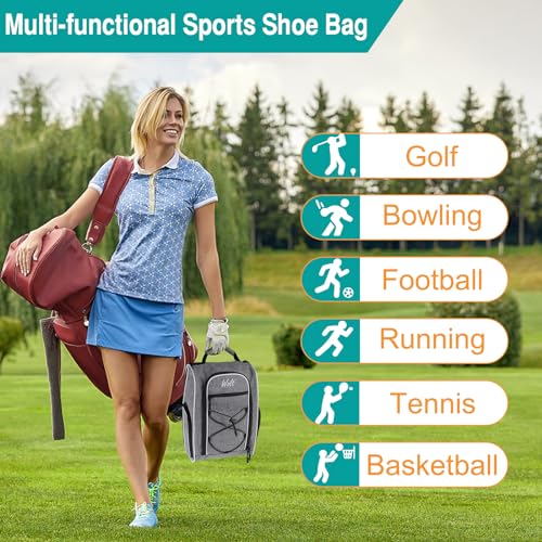 2 Pcs Golf Shoe Bag for Travel
