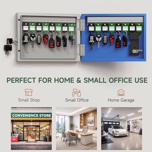 16 Key Lock Box Smart Key Organier Cabinet with Keypad & App for Office