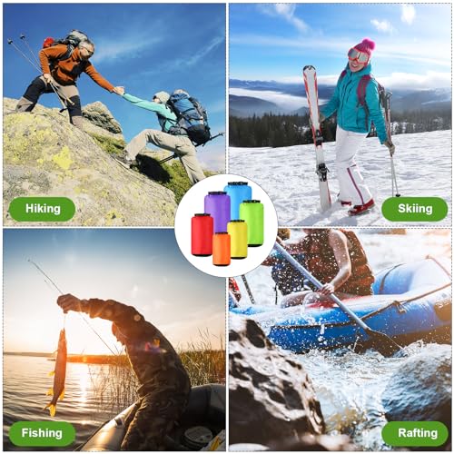 6 Pcs Waterproof Dry Bag Set for Kayaking & Camping (6 Count)