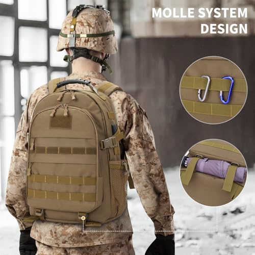 Military Tactical Backpack 40L Large Army 3 Day Assault Pack Molle Bag Backpacks WR Hunting Rucksack Assault Pack