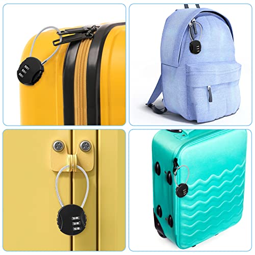 36 Pcs Combination Lock 3 Digit Gym Waterproof Padlock Resettable Bag Luggage Gate Combination Lock Outdoor for School Fence Travel Toolbox Storage (36 Count)