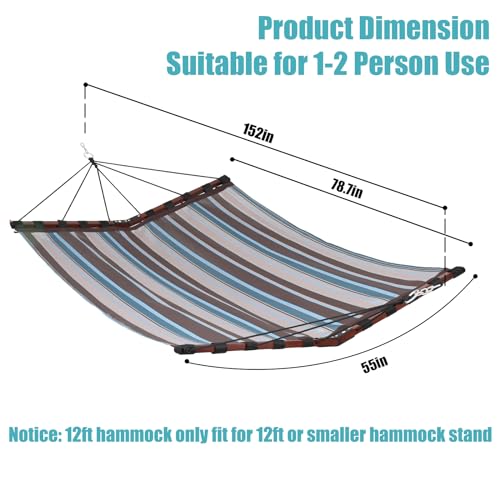 12FT 2 Person Hammock with V Shaped Spreader Bar