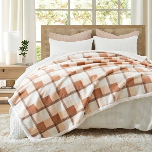 Super Soft Faux Rabbit Fur Sherpa Fleece Throw Blanket