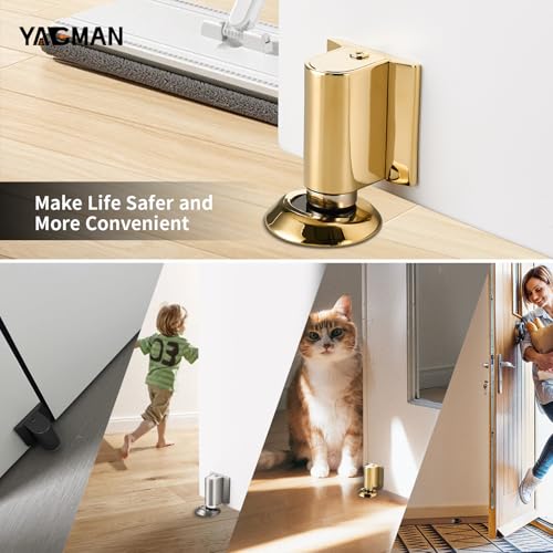 3 Pack Magnetic Door Stopper Floor Mount (3 Count)