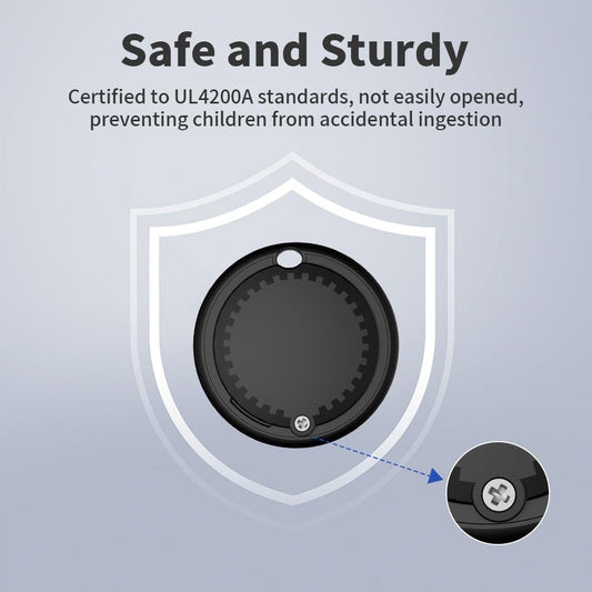 Smart Tag - 4 Pack Bluetooth Tracker Work with Find My (Apple's Official MFI Certification), Key Finder Item Locator Smart Tag for Keys, Luggage, Wallet, Bike, Black (NOT for ANDRIOD and Huawei)