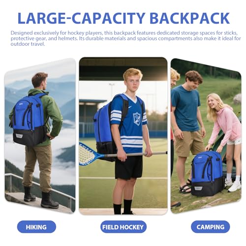 Lacrosse Bag Durable Equipment Backpack with 2 Stick Holders