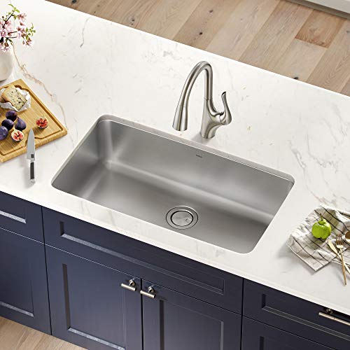 Stainless Steel 33 in 16 Gauge Undermount Sink KA1US33B