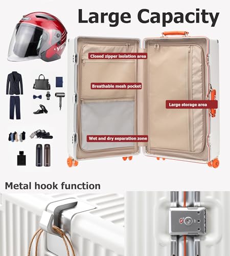 Super Large Aluminum Frame Checked Luggage
