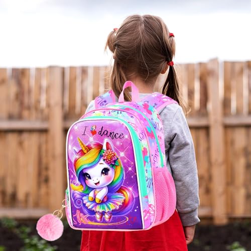 13" Unicorn Toddler Backpack for Girls