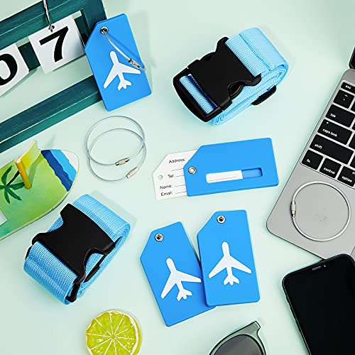8 Pcs Luggage Straps Tag Set