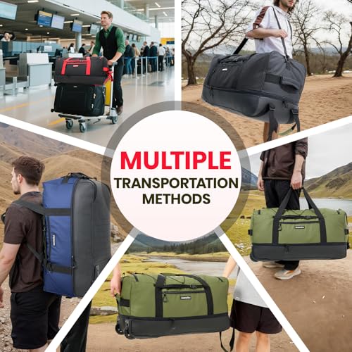 120L Rolling Duffle Bag with Wheels