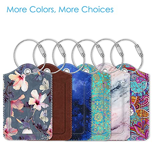 Luggage Tags Privacy Cover ID Label for Travel Bag Suitcase (2 Count)