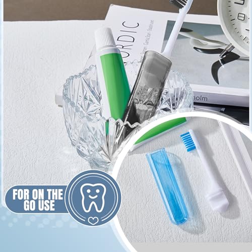 2 Pcs Travel Toothbrush Mini Foldable with Case