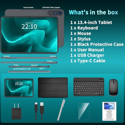 13 Inch Tablet with Keyboard