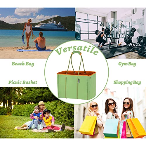 Neoprene Multipurpose Beach Bag Tote with Inner Zipper Pocket