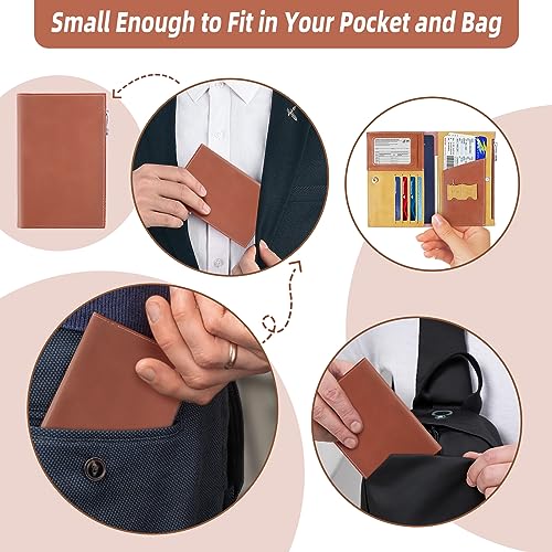 Genuine Leather Travel Passport Wallet