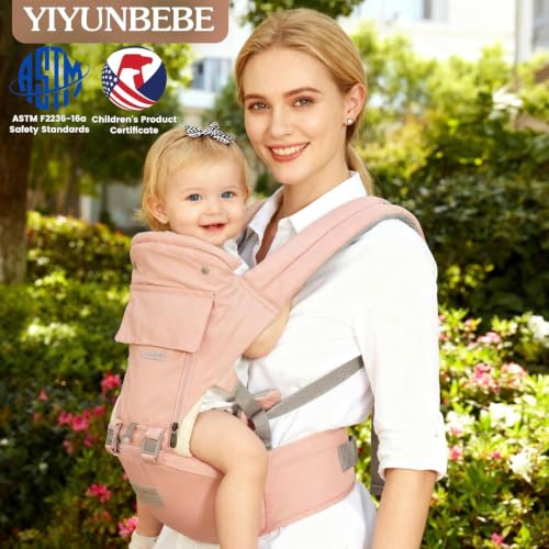 Baby Carrier Newborn to Toddler Baby Carriers with Seat Infant Baby Holder Backpack Baby Carriers Front and Back for Carrying and Hiking