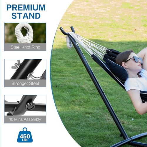 Double Hammock with Stand for Outside