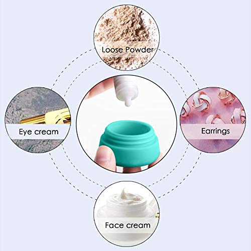 Travel Containers Sets Silicone & PP Cream Jars for Toiletries Empty Lotion Leak (9 Count)