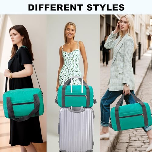 15 Inch Small Carry On Bags for Airplanes Spirit Airlines Personal Item Bag Underseat Foldable Travel Duffle Gym Bags for Women Men