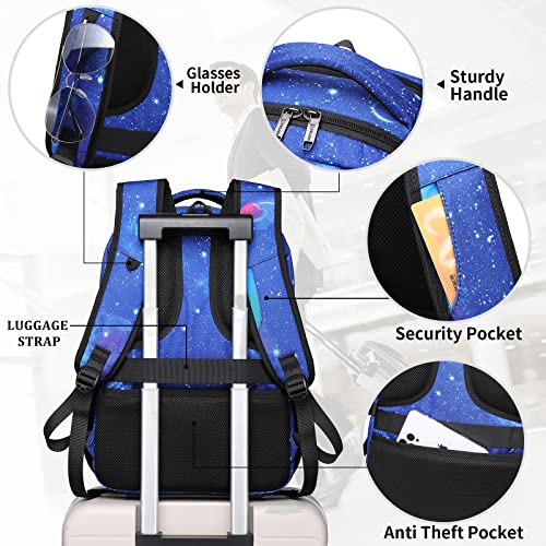 17 Inch Travel Laptop Backpack Water Resistant College Backpack for Men Laptop Bag with USB Charging Port