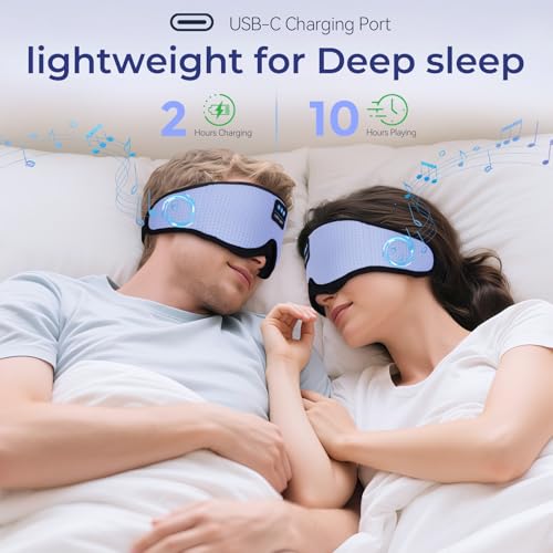 Sleep Mask with Bluetooth Headphones