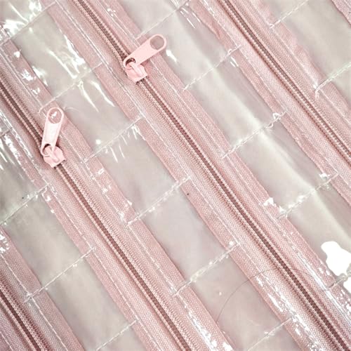 Travel Jewelry Roll Bag Portable Organizer Pouch With Grids&PVC Cover Storage Bags for Necklace