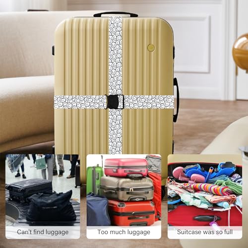 2 Pack Luggage Straps for Suitcases (2 Count)