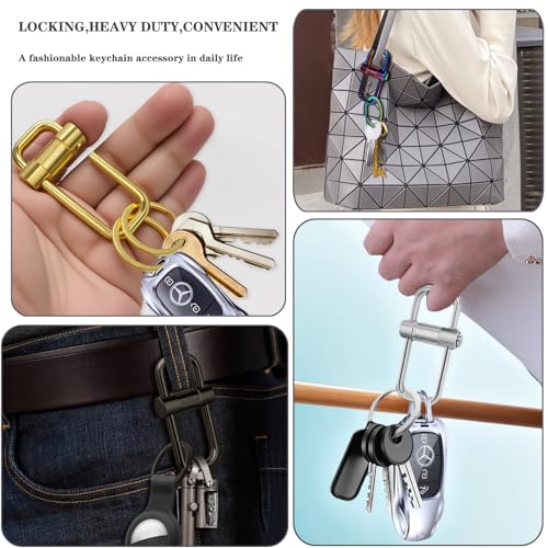 Key Chain Heavy Duty Lock Key Ring Keychain Clip Key Holder Organizer for Home Car Keys Women Men