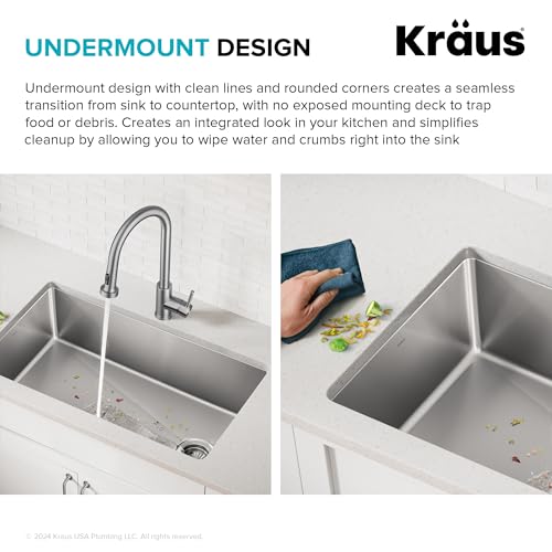Stainless Steel 25 in 18 Gauge Undermount Sink KHU641