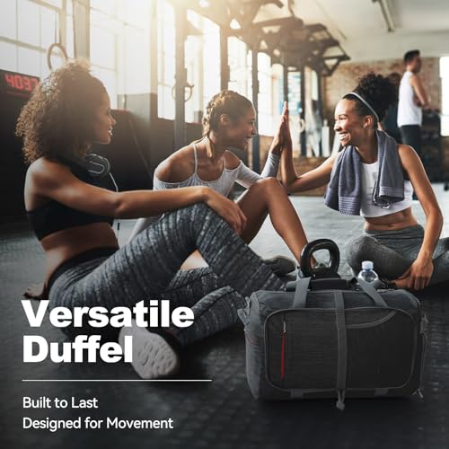 40L Foldable Duffle Bag for Travel Men & Women Carry On 22"x14"x9" Airline Approved