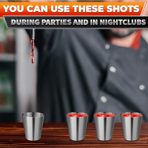 15 Pcs Stainless Steel Shot Glasses (15 Count)