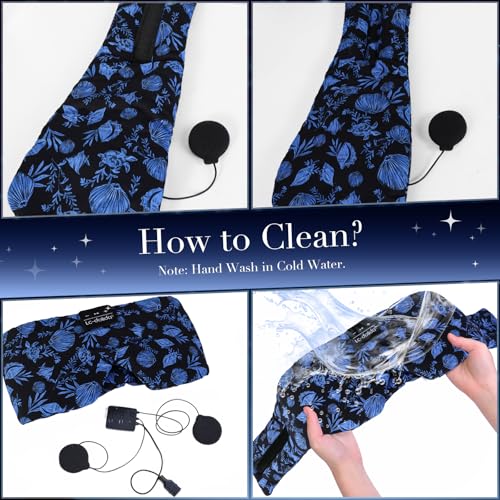 Sleep Mask with Bluetooth Headphones