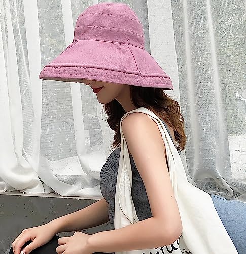 Women Summer Wide Brim Sun Hat Bucket Fishing Hats UV Protection