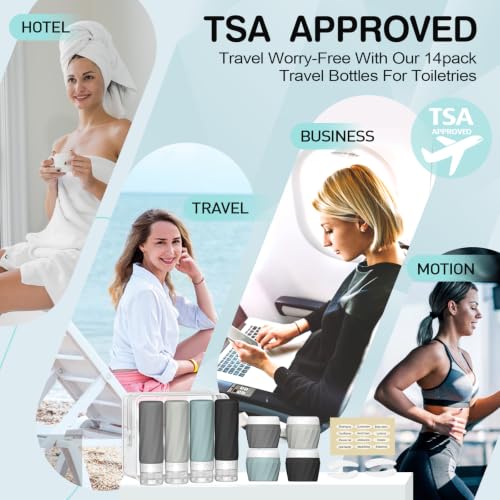 14pack Travel Bottles for Toiletries (14 Count)
