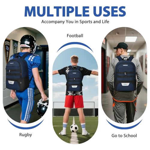 Soccer Backpack Bag with Ball Holder Ventilated Shoe Compartment Large Capacity Sports Gear Bag for Basketball Volleyball Gym