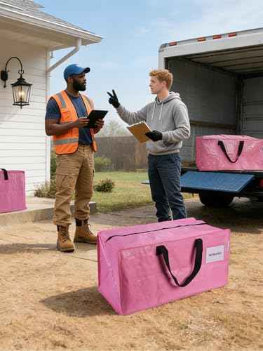 1 Pack Extra Large Moving Bags with Backpack Straps & Handles