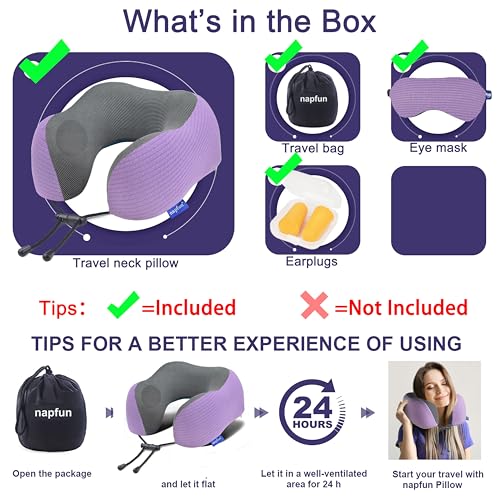Neck Pillow for Travel with Travel Pouch