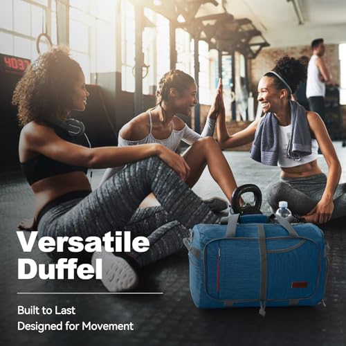 40L Foldable Duffle Bag for Travel Men & Women Carry On 22"x14"x9" Airline Approved