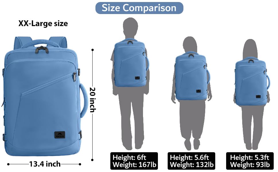 Carry on Backpack with Hide Away Shoulder Strap for Travel