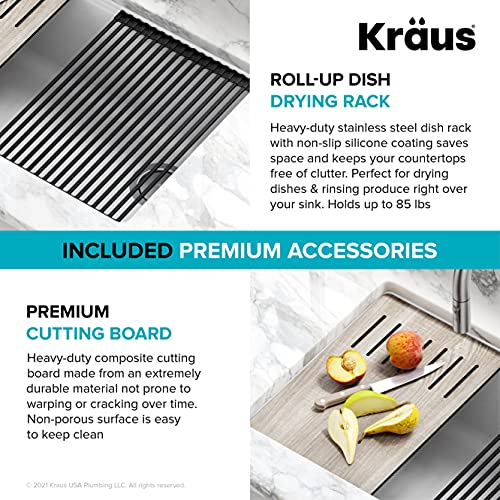 Metallic White 32 in Undermount Granite Kitchen Sink KGUW1