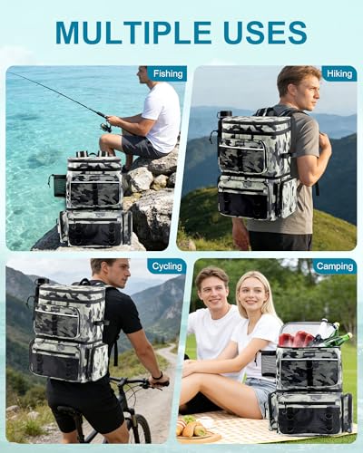 Fishing Backpack with Rod Holders