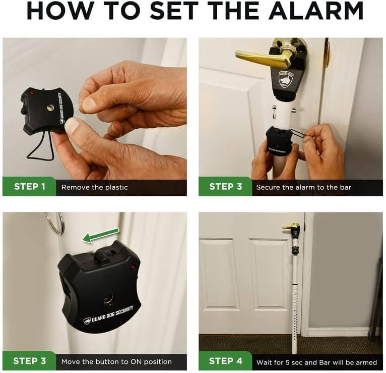 Adjustable Sliding Door Security Bar