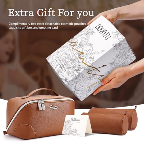 Travel Makeup Bag Cosmetic Bags for Women (3 Count)