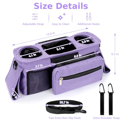 Universal Stroller Organizer with Insulated Cup Holder