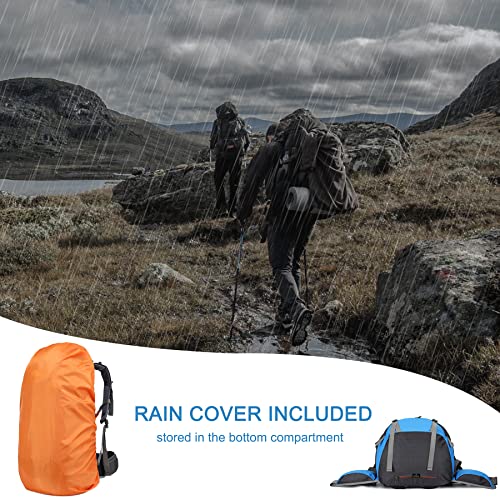 50L Hiking Backpack with Rain Cover for Both Men & Women