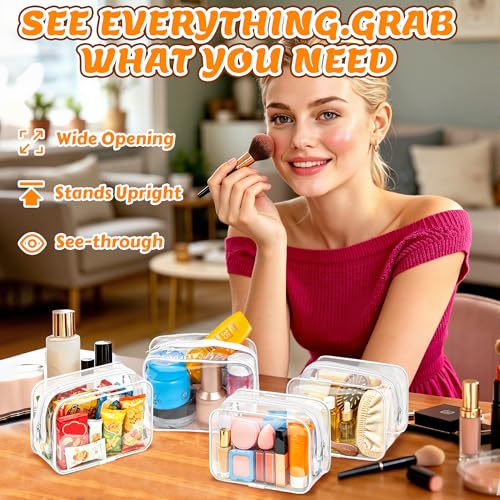 12 Pieces Clear Cosmetic Bag (12 Count)