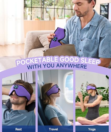 Sleep Headphones Bluetooth 5.4 Eye Mask