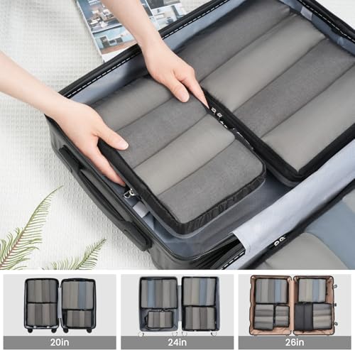 6 Set Ultralight Compression Packing Cubes Packing Organizer for Travel Accessories Luggage Suitcase Backpack