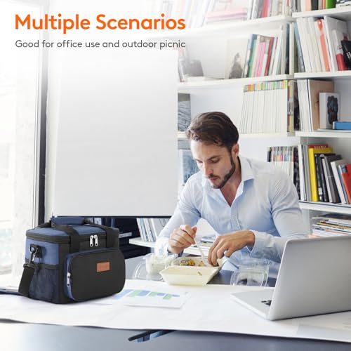 Medium Lunch Bag (White & Red & Blue / Medium(9L))